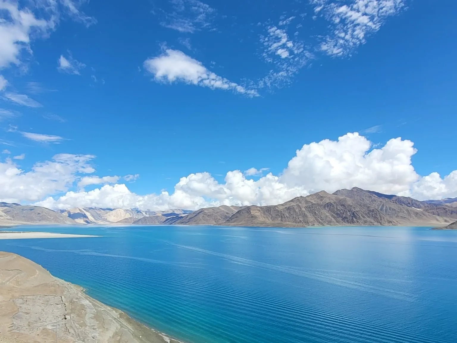 The serene Pangong Lake, Ladakh