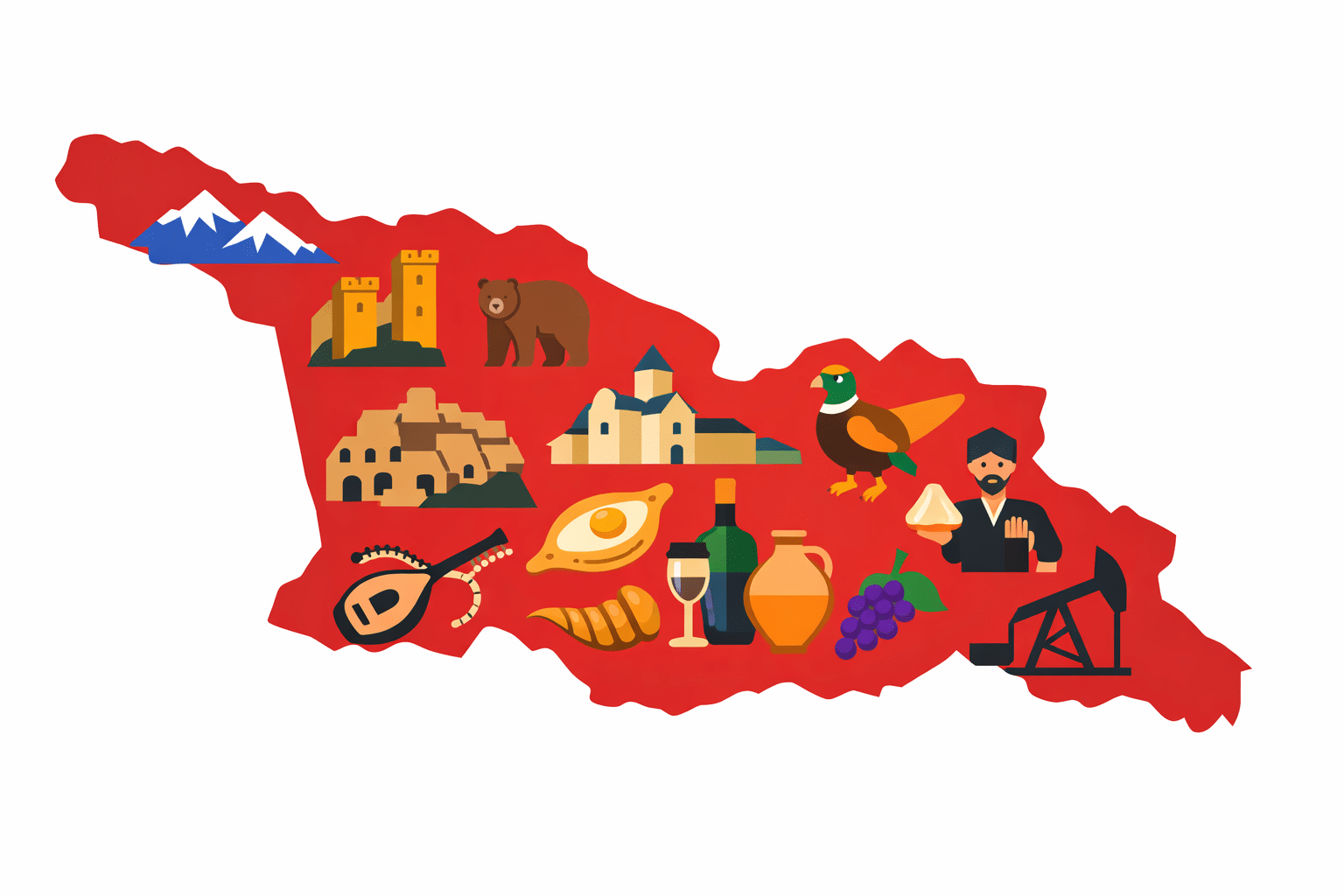 Highlights of Georgia, food,culture, monuments