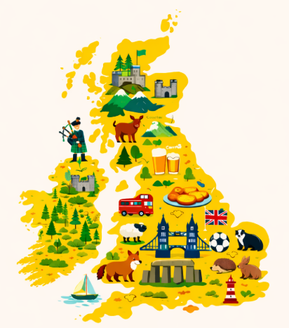 Vector map of Britain