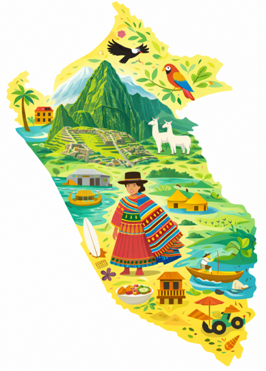 Vector map of Peru
